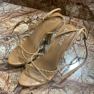 Dior beige strapped heeled sandals, 38